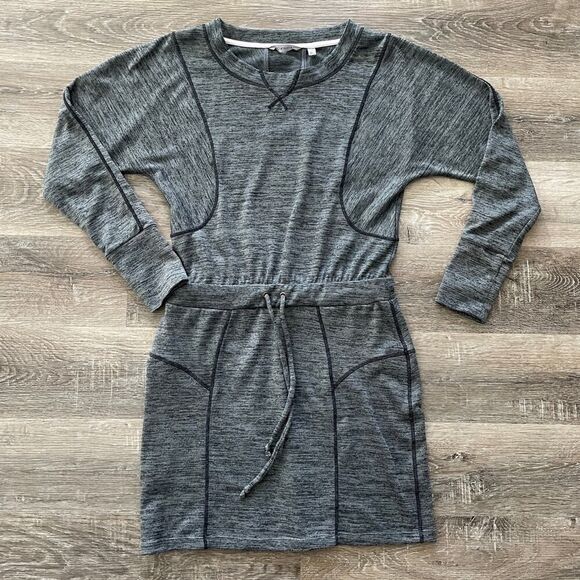 Athleta Give It Your All Sweater Dress Marled Charcoal Grey - Size: Small - Picture 5 of 12